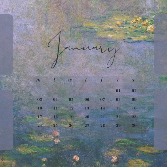 Claude Monet Art Calendars 2022 | Desktop Organizers 2022 | 12 Months Wallpaper - Picture 2 of 3